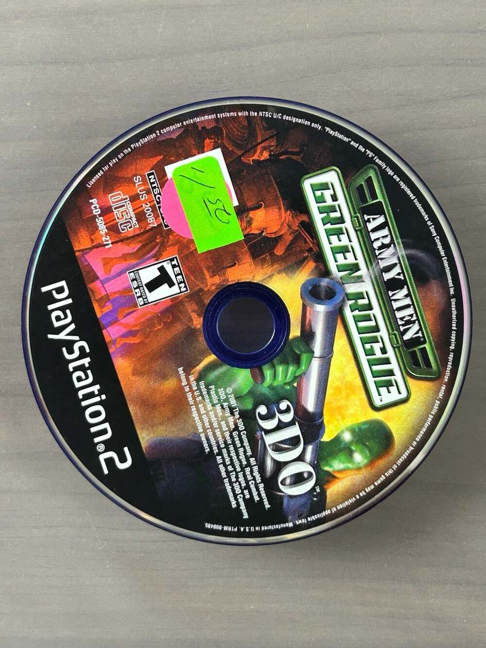 Army Men Green Rogue PS2 PlayStation 2 2001 Disc Only Tested Working